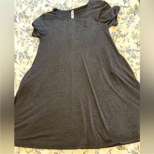 Zenana Outfitters Charcoal Short Sleeve Tee dress